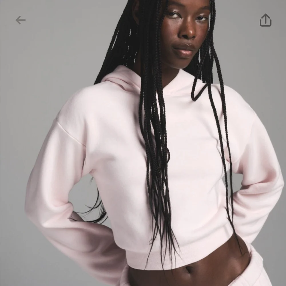 🩷 NWT SKIMS Barely Pink Hoodie Sz Small - Picture 2 of 4